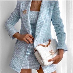 NWT Zara two pieces tweed dress & blazer set